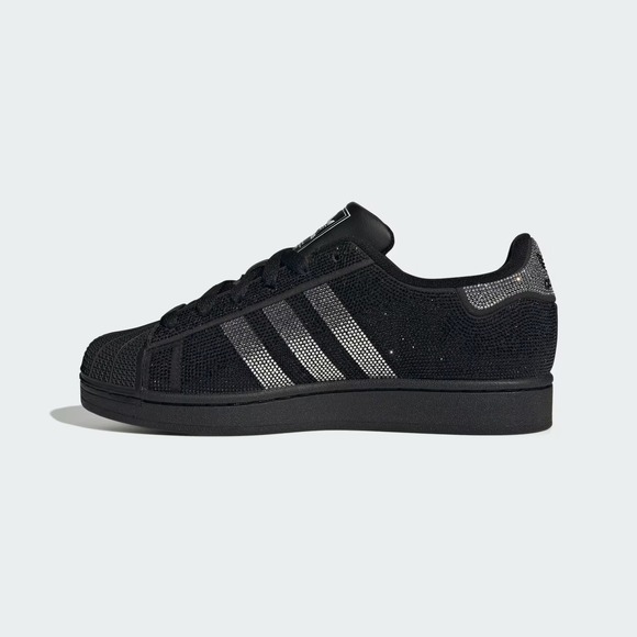 9W - [NEW] Women's adidas Superstar II 'Rhinestone' Shoes 'Black' IH4200 - Picture 6 of 8